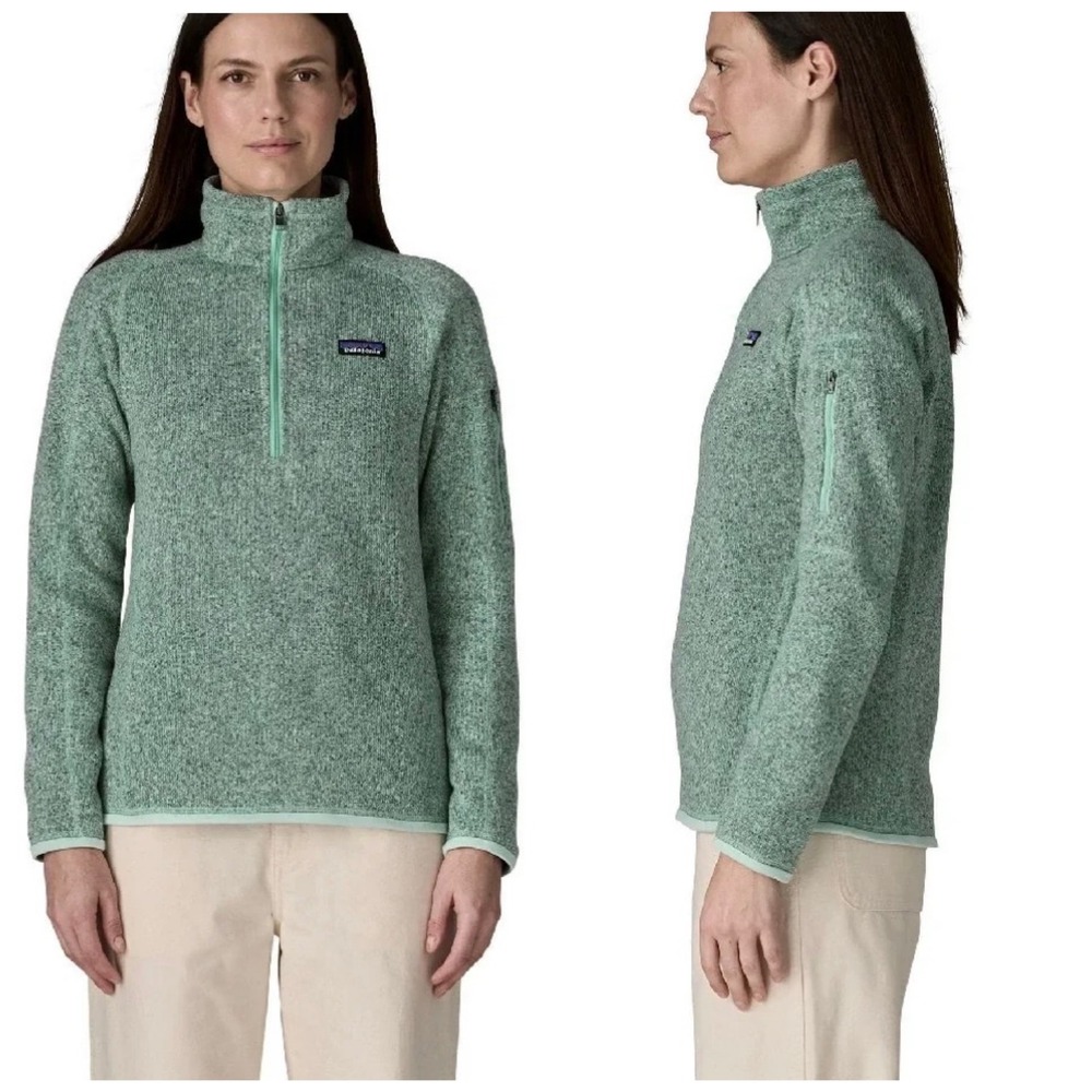 Patagonia Better Sweater Women S Teal 1/4 Zip Fleece Pullover Gorpcore Outdoor